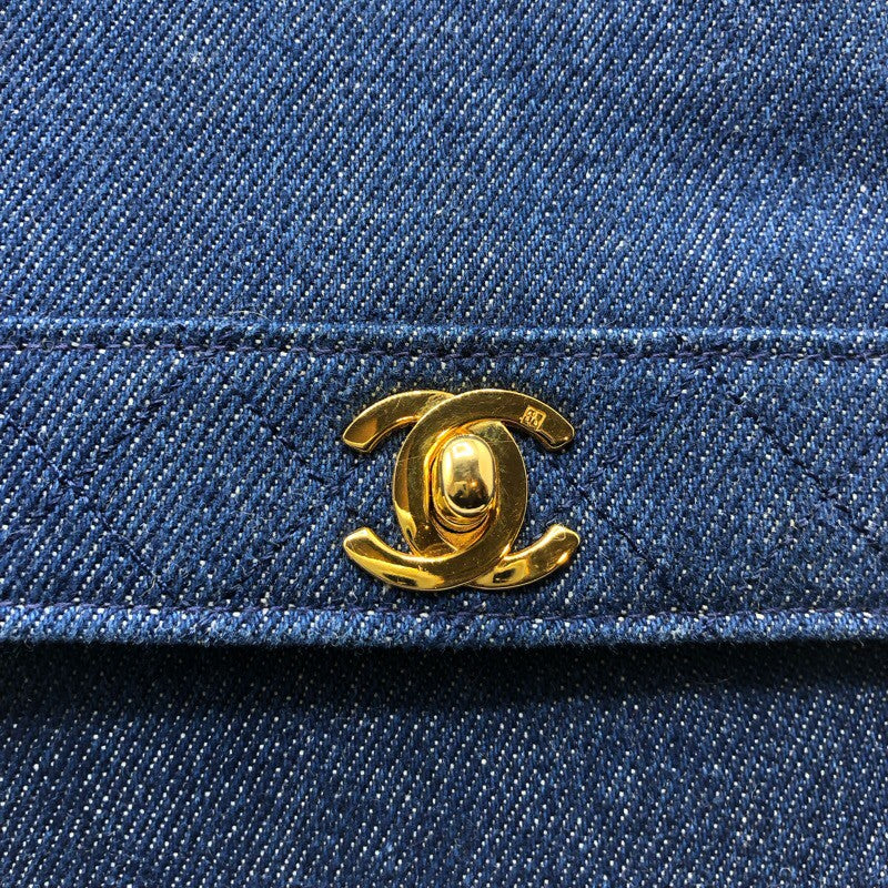 シャネル CHANEL 台形デニムチェーンショルダー デニム レディース ショルダーバッグ