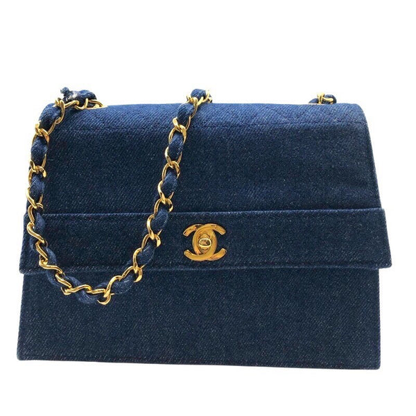 シャネル CHANEL 台形デニムチェーンショルダー デニム レディース ショルダーバッグ