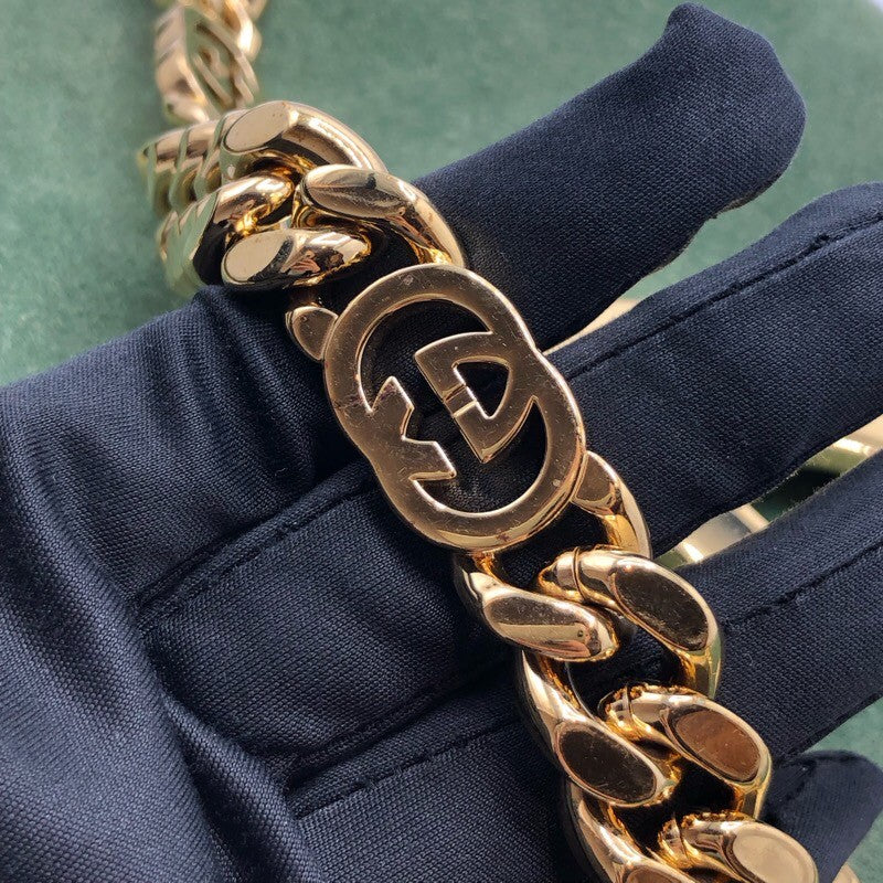 グッチ GUCCI ブロンディ2WAYショルダーバッグ 699268 グリーン スエード レディース ショルダーバッグ