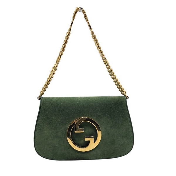 グッチ GUCCI ブロンディ2WAYショルダーバッグ 699268 グリーン スエード レディース ショルダーバッグ