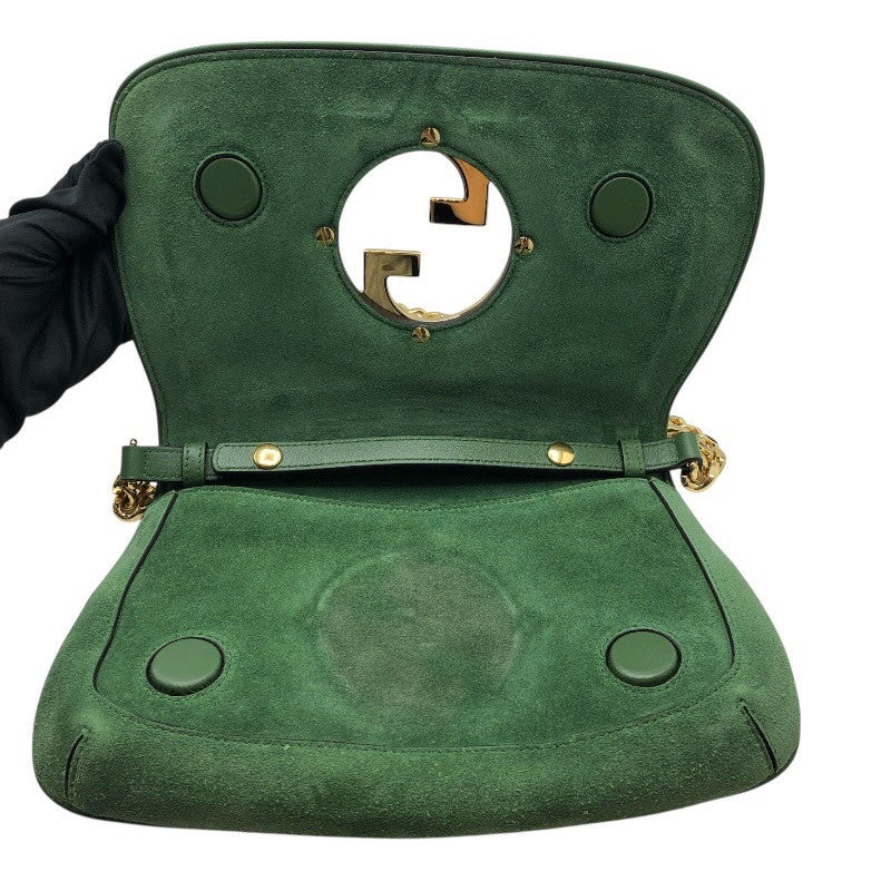 グッチ GUCCI ブロンディ2WAYショルダーバッグ 699268 グリーン スエード レディース ショルダーバッグ