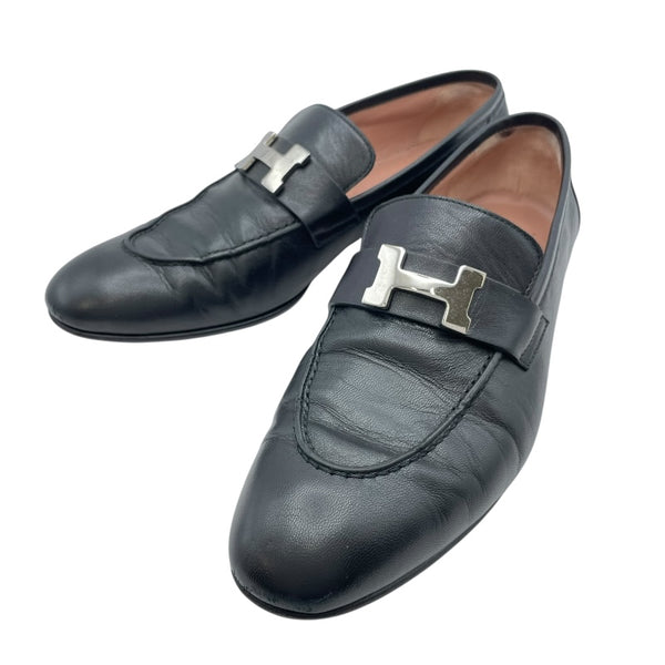 エルメス HERMES モカシンパリローファー H201199Z ブラック レディース ローファー