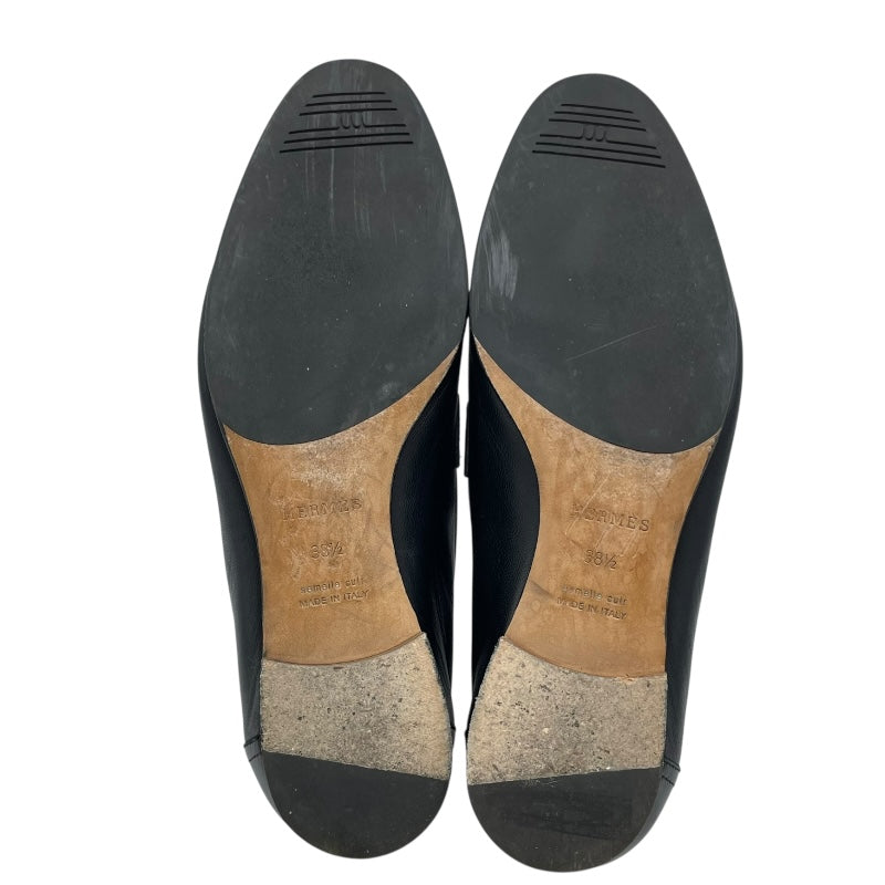 エルメス HERMES モカシンパリローファー H201199Z ブラック レディース ローファー