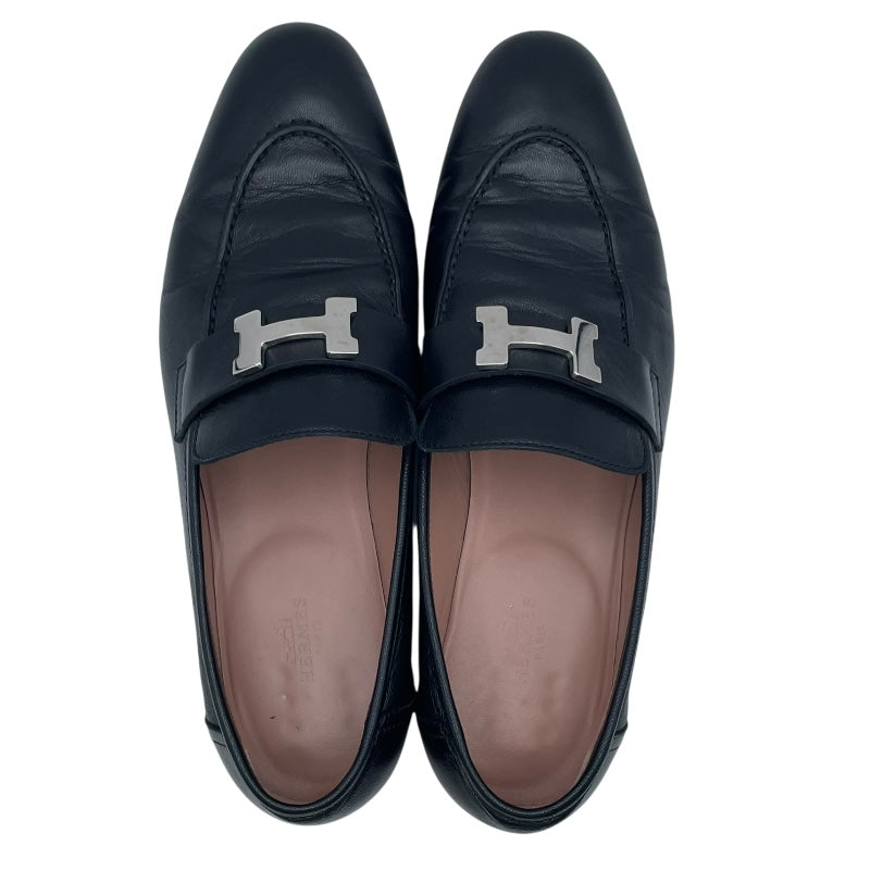 エルメス HERMES モカシンパリローファー H201199Z ブラック レディース ローファー