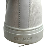 エルメス HERMES イリコワッペンハイカットスニーカー ホワイト キャンバス レディース スニーカー