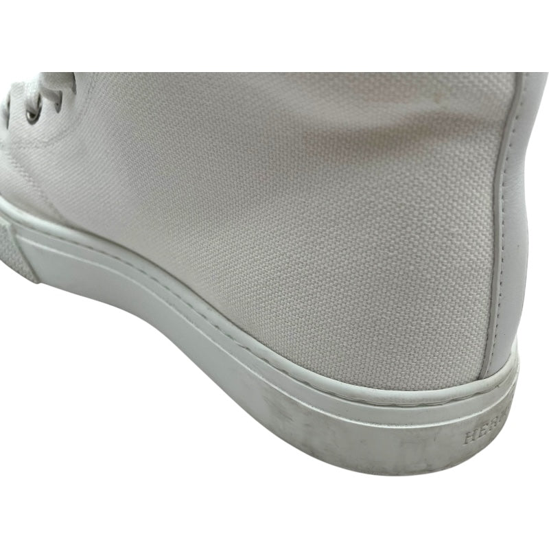 エルメス HERMES イリコワッペンハイカットスニーカー ホワイト キャンバス レディース スニーカー