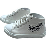 エルメス HERMES イリコワッペンハイカットスニーカー ホワイト キャンバス レディース スニーカー