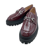 STUART WEITZMAN パテントレザーローファー SF608 ボルドー レディース ローファー