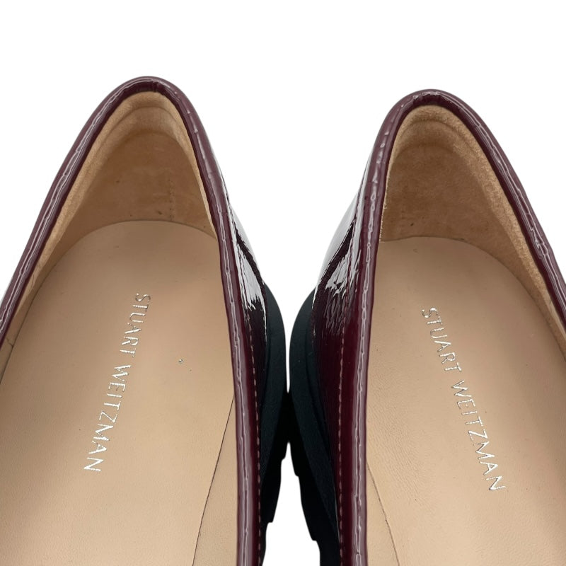 STUART WEITZMAN パテントレザーローファー SF608 ボルドー レディース ローファー