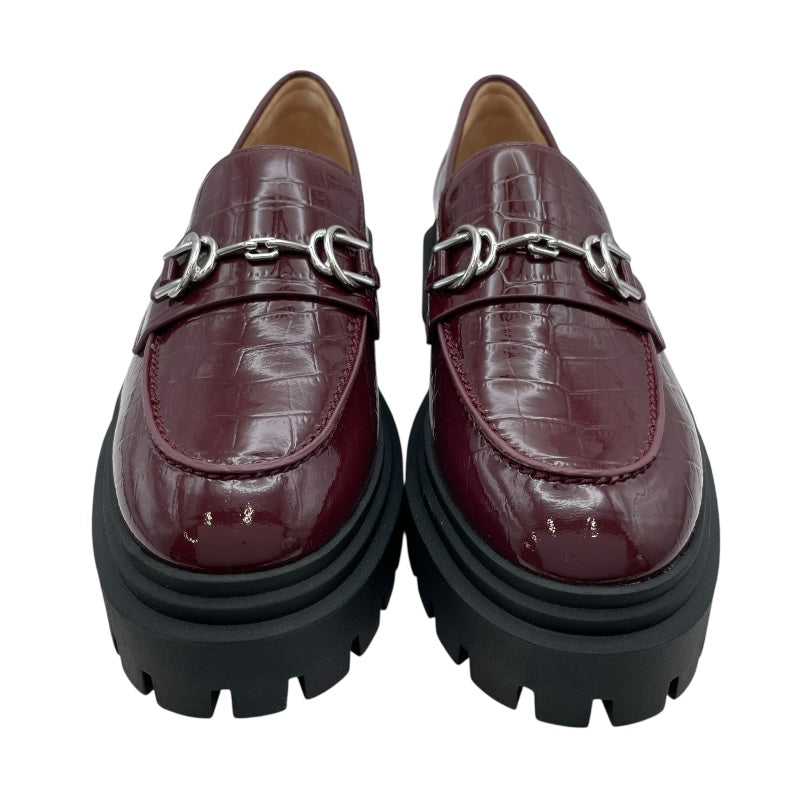 STUART WEITZMAN パテントレザーローファー SF608 ボルドー レディース ローファー