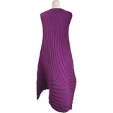 イッセイ ミヤケ ISSEY MIYAKE プリーツノースリーブワンピース IM23FH162 パープル ポリエステル レディース ワンピース
