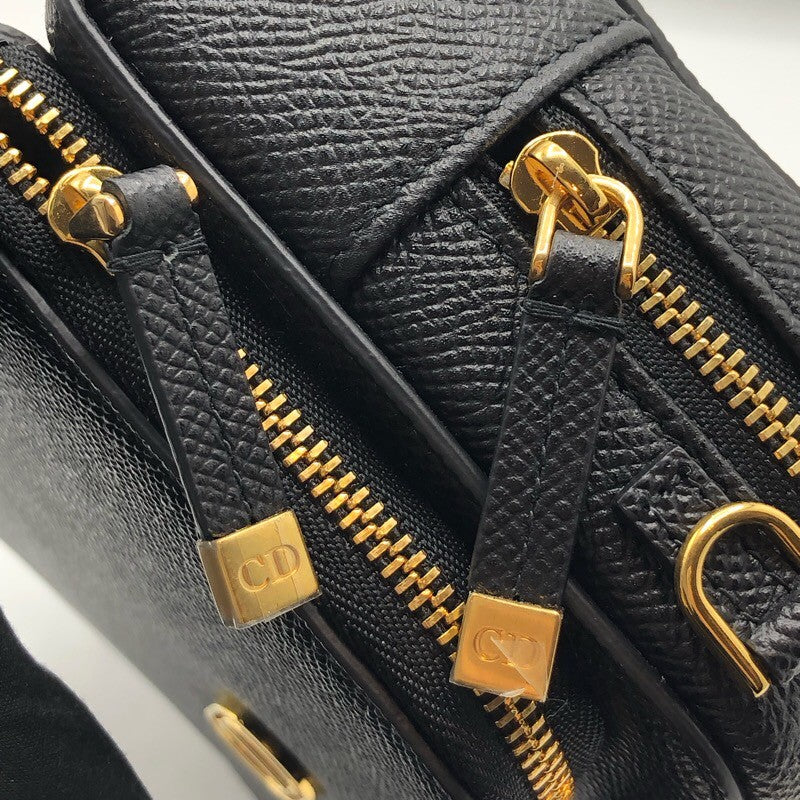 クリスチャン・ディオール Christian Dior カロ　ダブルポーチ ショルダーバッグ S7431UBAE ブラック カーフ レディース ショルダーバッグ