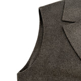 theory luxe カシミヤ混ジレコート 5302130 ブラウン ウール レディース その他アウター