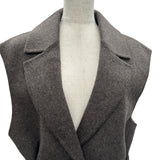 theory luxe カシミヤ混ジレコート 5302130 ブラウン ウール レディース その他アウター