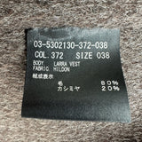 theory luxe カシミヤ混ジレコート 5302130 ブラウン ウール レディース その他アウター