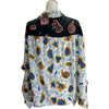 ロエベ LOEWE × Paulas Ibiza 総柄半袖シャツ S2299571P0 ブルー ポリエステル レディース 半袖シャツ