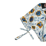 ロエベ LOEWE × Paulas Ibiza 総柄半袖シャツ S2299571P0 ブルー ポリエステル レディース 半袖シャツ