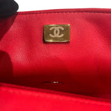 シャネル CHANEL ミニマトラッセ20 A69900 レッド ラム レディース ショルダーバッグ