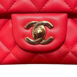 シャネル CHANEL ミニマトラッセ20 A69900 レッド ラム レディース ショルダーバッグ