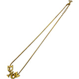 クリスチャン・ディオール Christian Dior ロゴネックレス ゴールド メタル レディース ネックレス