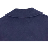 クリスチャン・ディオール Christian Dior オブリーク総柄ダブルフェイスピーコート 110C08A1375 ネイビー ウール レディース ピーコート