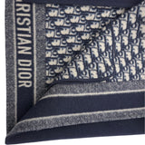 クリスチャン・ディオール Christian Dior オブリーク総柄ダブルフェイスピーコート 110C08A1375 ネイビー ウール レディース ピーコート