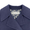 クリスチャン・ディオール Christian Dior オブリーク総柄ダブルフェイスピーコート 110C08A1375 ネイビー ウール レディース ピーコート