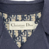 クリスチャン・ディオール Christian Dior オブリーク総柄ダブルフェイスピーコート 110C08A1375 ネイビー ウール レディース ピーコート