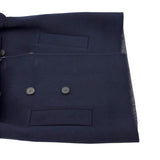 クリスチャン・ディオール Christian Dior オブリーク総柄ダブルフェイスピーコート 110C08A1375 ネイビー ウール レディース ピーコート