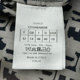 クリスチャン・ディオール Christian Dior オブリーク総柄半袖シルクシャツ 121V46A6608 ネイビー シルク レディース 半袖シャツ