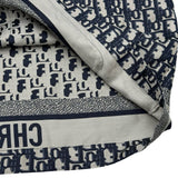 クリスチャン・ディオール Christian Dior オブリーク総柄半袖シルクシャツ 121V46A6608 ネイビー シルク レディース 半袖シャツ