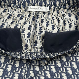 クリスチャン・ディオール Christian Dior オブリーク総柄シルクショートパンツ 121P20A6608 ネイビー シルク レディース ショートパンツ