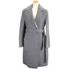 クリスチャン・ディオール Christian Dior オブリーク総柄ダブルフェイスベルテッドコート 11oM36A1375 ライトグレー ウール レディース ノーカラージャケット