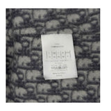 クリスチャン・ディオール Christian Dior オブリーク総柄ダブルフェイスベルテッドコート 11oM36A1375 ライトグレー ウール レディース ノーカラージャケット