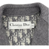クリスチャン・ディオール Christian Dior オブリーク総柄ダブルフェイスベルテッドコート 11oM36A1375 ライトグレー ウール レディース ノーカラージャケット