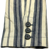 クリスチャン・ディオール Christian Dior BEE刺繍ストライプダブルブレストブルゾン 027C17A3970 ベージュ/ネイビー リネン ユニセックス ブルゾン