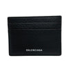 バレンシアガ BALENCIAGA ロゴカードケース 490620・1000 ブラック レザー レザー メンズ カードケース