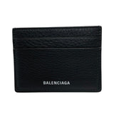 バレンシアガ BALENCIAGA ロゴカードケース 490620・1000 ブラック レザー レザー メンズ カードケース