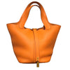 エルメス HERMES ピコタンロックPM U刻 オレンジ トリヨン レディース ハンドバッグ
