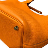 エルメス HERMES ピコタンロックPM U刻 オレンジ トリヨン レディース ハンドバッグ