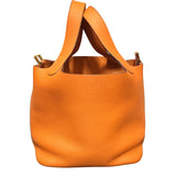 エルメス HERMES ピコタンロックPM U刻 オレンジ トリヨン レディース ハンドバッグ