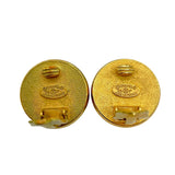 シャネル CHANEL ロゴサークルイヤリング95P ゴールド×パール メタル アクセサリー