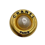 シャネル CHANEL ロゴサークルイヤリング95P ゴールド×パール メタル アクセサリー