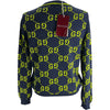 グッチ GUCCI GG総柄ニットセーター 791043 ネイビー コットン メンズ セーター