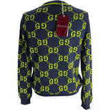 グッチ GUCCI GG総柄ニットセーター 791043 ネイビー コットン メンズ セーター