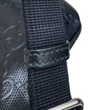 グッチ GUCCI GGエンボスベルトバッグ ブラック レザー メンズ ボディバッグ