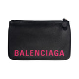 バレンシアガ BALENCIAGA ヴィルクラッチバッグ 545773 ブラック/パープル レザー メンズ クラッチバッグ