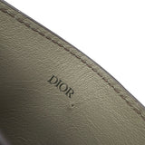 クリスチャン・ディオール Christian Dior カードホルダー カーキ シルバー金具 レザー レディース カードケース