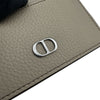 クリスチャン・ディオール Christian Dior カードホルダー カーキ シルバー金具 レザー レディース カードケース