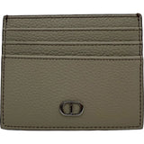 クリスチャン・ディオール Christian Dior カードホルダー カーキ シルバー金具 レザー レディース カードケース